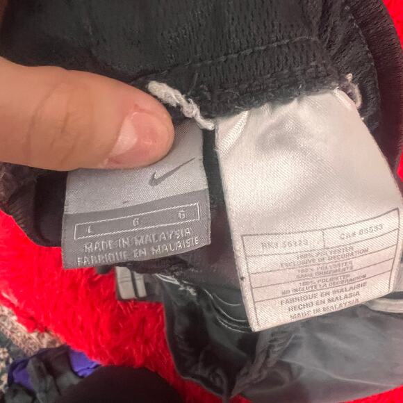 Mens Large Gray 90s Vintage Wide Leg Sweatpants Light gray Striped Streetwear - Picture 4 of 4